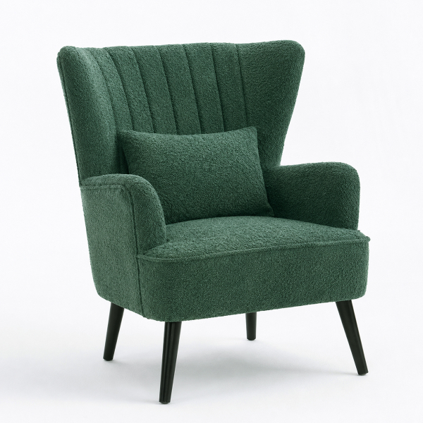 Πολυθρόνα Μπουκλέ (79x76.5x95.5) Spitishop Embrace Green