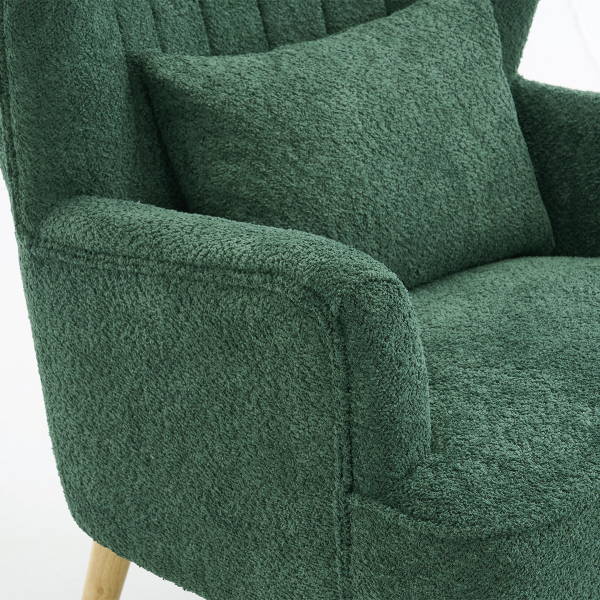 Πολυθρόνα Μπουκλέ (79x76.5x95.5) Spitishop Embrace Green/Natural