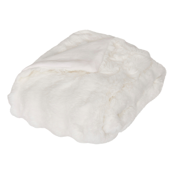 Γούνινη Κουβέρτα Καναπέ (120x160) A-S Zephy White 212507