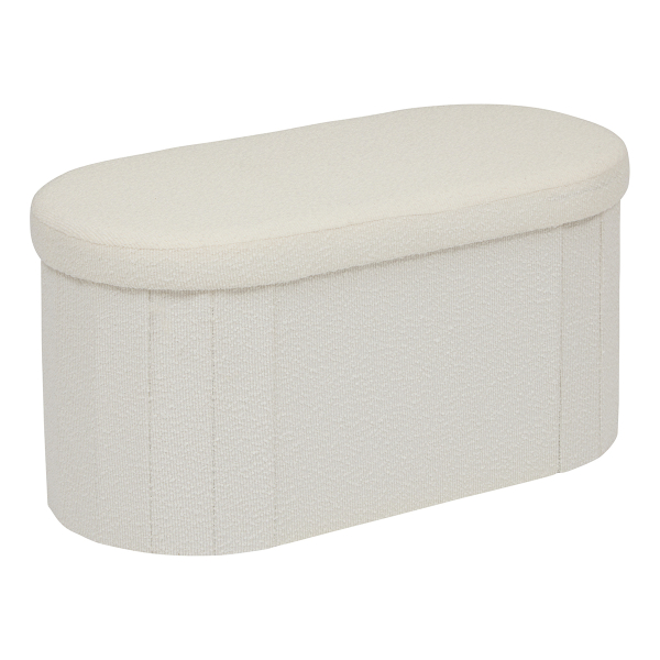 Ταμπουρέ Με Αποθηκευτικό Χώρο (76x38x38) A-S Fink White 214274A