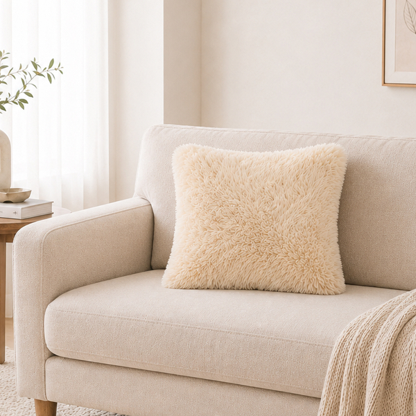 Διακοσμητικό Μαξιλάρι Γούνινο (40x40) A-S Duvia Beige 223360B
