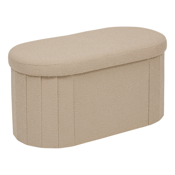 Ταμπουρέ Με Αποθηκευτικό Χώρο (76x38x38) A-S Fink Taupe 214274B
