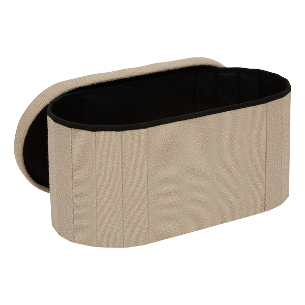 Ταμπουρέ Με Αποθηκευτικό Χώρο (76x38x38) A-S Fink Taupe 214274B