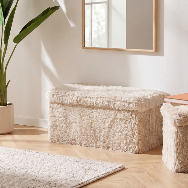 Ταμπουρέ Με Αποθηκευτικό Χώρο (76x38x38) A-S Duvia Beige 223615