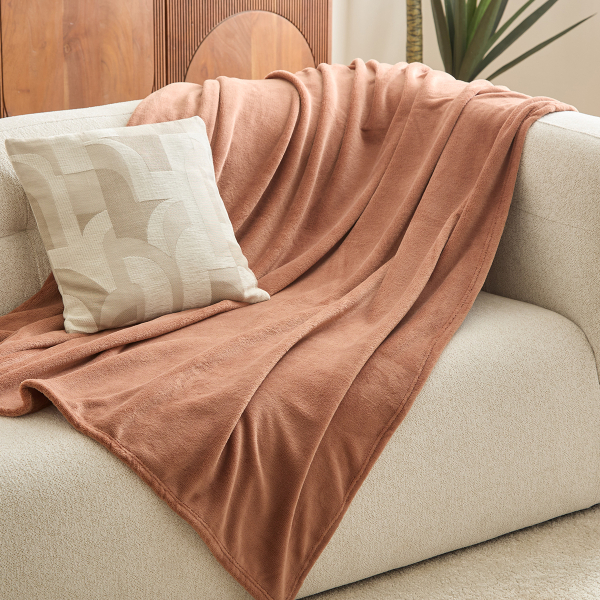 Κουβέρτα Fleece Ημίδιπλη (180x230) A-S Throw Terracotta 120503S