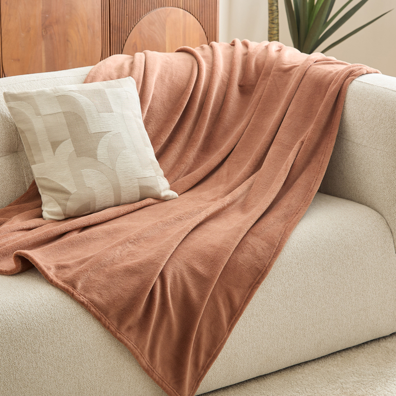 Κουβέρτα Καναπέ Fleece (130x180) A-S Throw Terracotta 131648S
