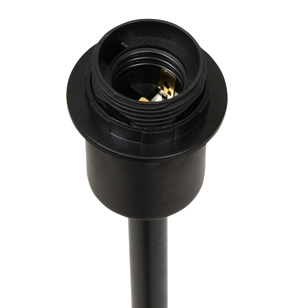 Βάση Φωτιστικού Δαπέδου Με Ντουί E27 A-S Galia Black 221658B