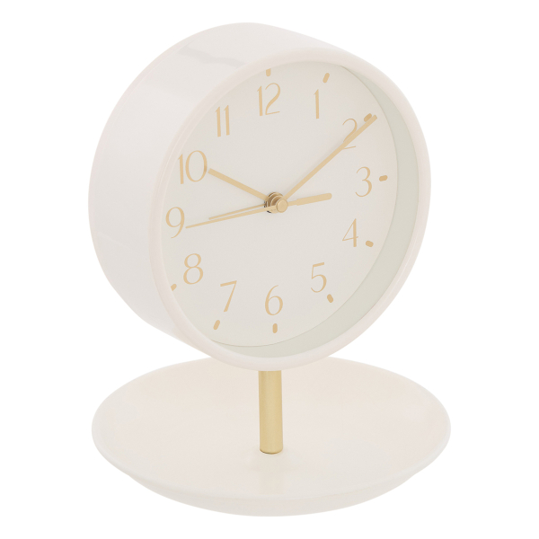 Ρολόι Επιτραπέζιο (Φ14x17.3) - Ξυπνητήρι A-S Dany 218514 White