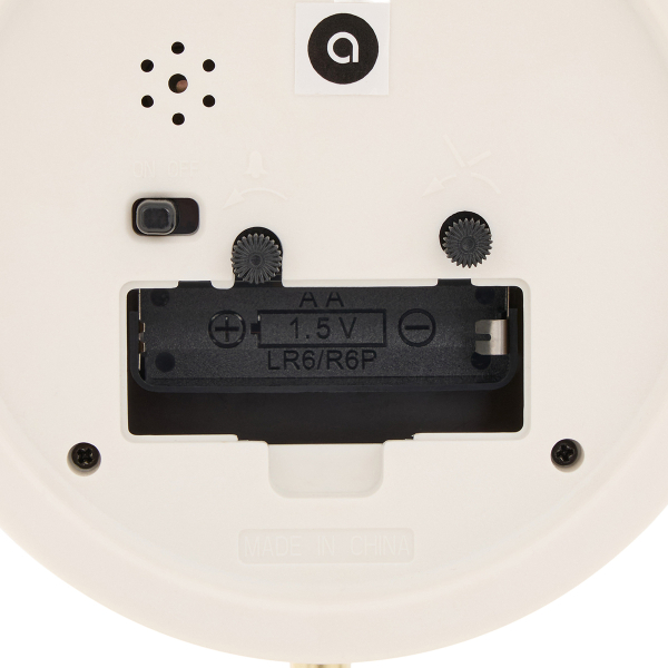 Ρολόι Επιτραπέζιο (Φ14x17.3) - Ξυπνητήρι A-S Dany 218514 White