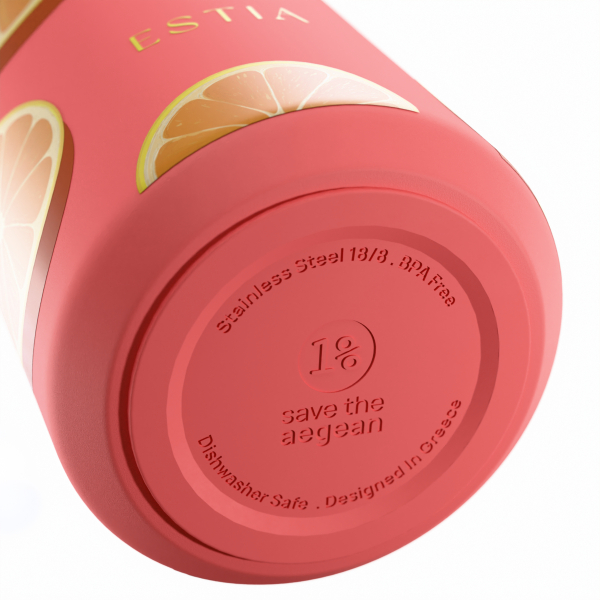 Ποτήρι Θερμός 360ml Estia Save The Aegean Lens Orange Pop 01-43056