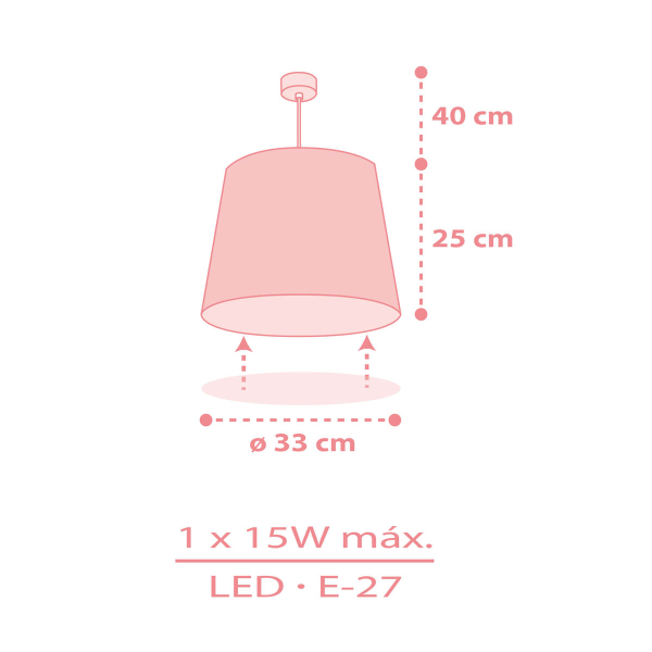 Παιδικό Φωτιστικό Οροφής Μονόφωτο Ango Starlight Pink 82212MS