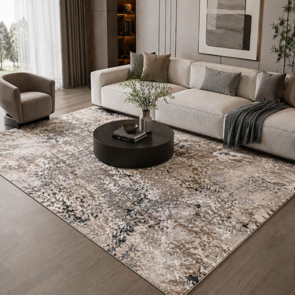 Χαλί (200x290) Polcarpet Estia 4871 Black/Beige