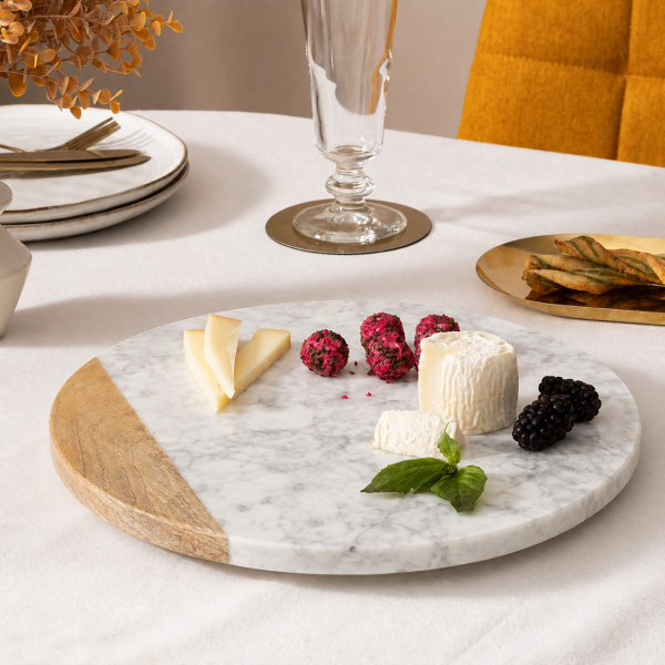 Περιστρεφόμενο Πλατώ Σερβιρίσματος (Φ30) S-D Marble White 173704A