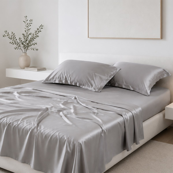 Σεντόνια King Size (Σετ) Silk Fashion Bamboo Light Grey
