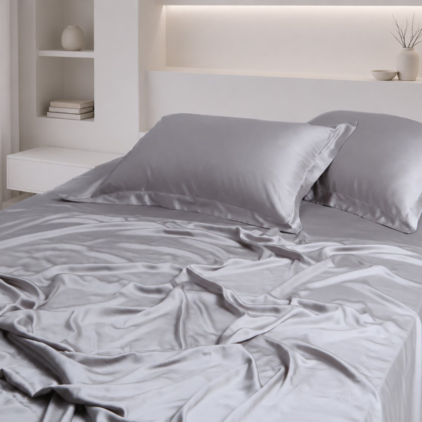 Σεντόνια King Size (Σετ) Silk Fashion Bamboo Light Grey
