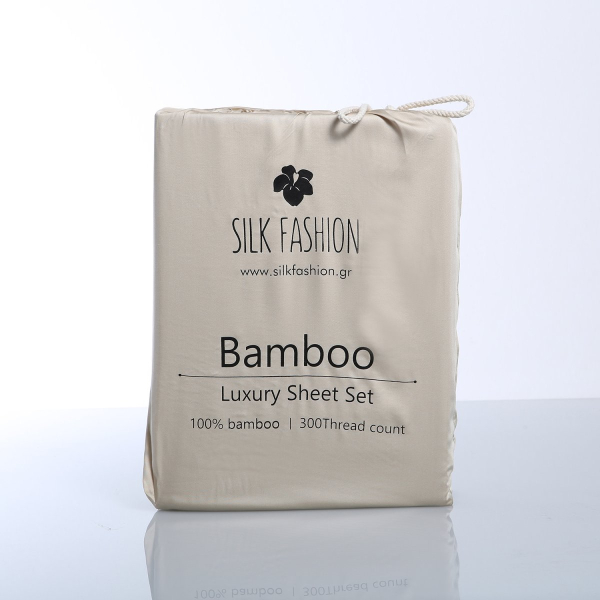Σεντόνια King Size (Σετ) Silk Fashion Bamboo Beige