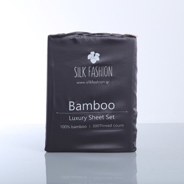 Σεντόνια King Size (Σετ) Silk Fashion Bamboo Dark Grey