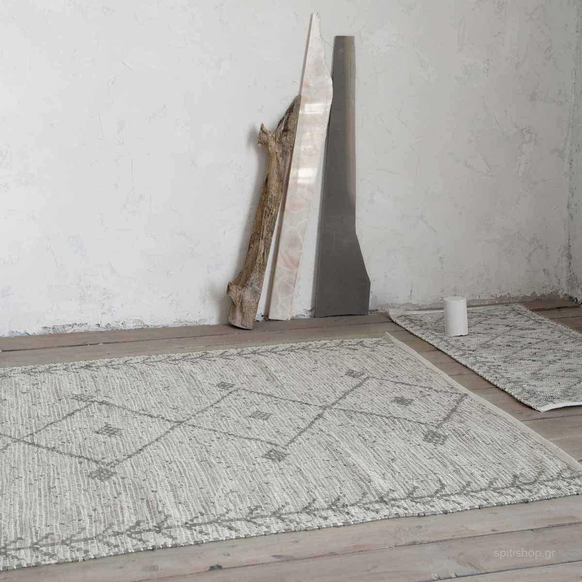 Δερμάτινο Χαλάκι (60×130) Nima Carpets Leone Taupe 122683