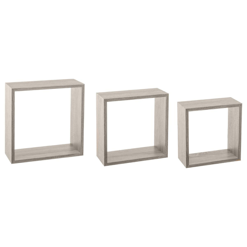 Ράφια Τοίχου (Σετ 3τμχ) F-V Cube Grey 138957D