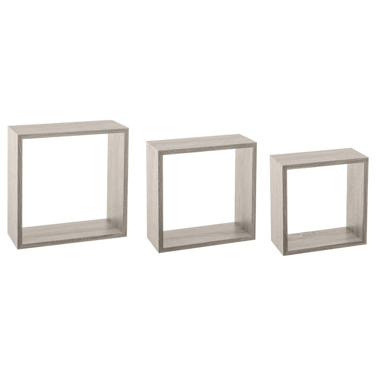 Ράφια Τοίχου (Σετ 3τμχ) F-V Cube Grey 138957D 174643