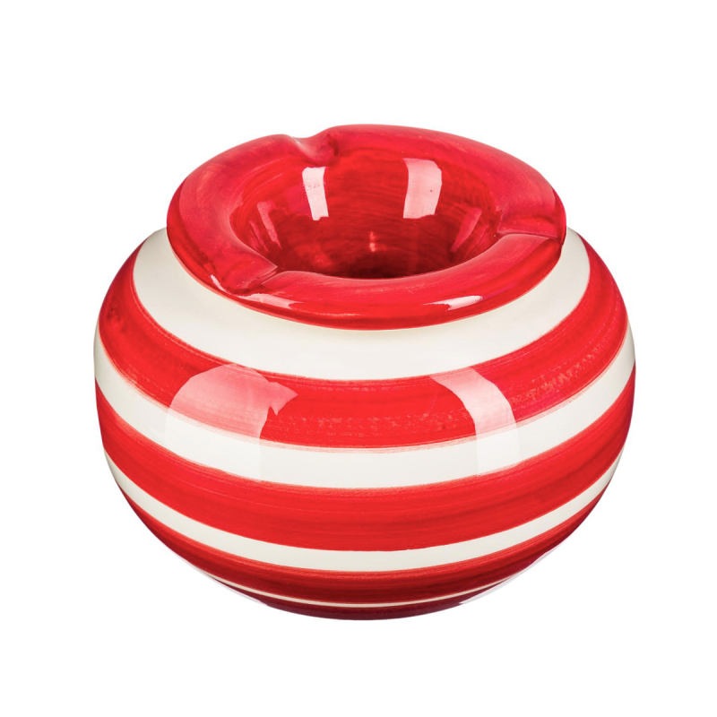 Σταχτοδοχείο A-S Round Stripes Red 146064