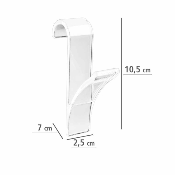 Κρεμαστράκια Για Καλοριφέρ Μπάνιου (Σετ 2τμχ) Wenko Clear 4468161100