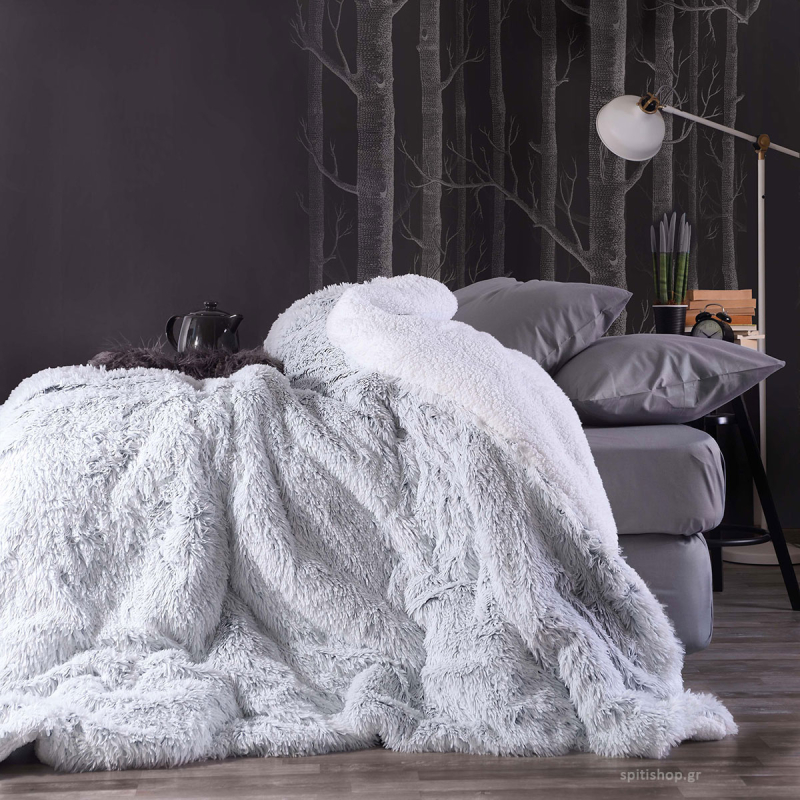 Γούνινο Κουβερτοπάπλωμα Υπέρδιπλο (220x240) Rythmos Krystal
