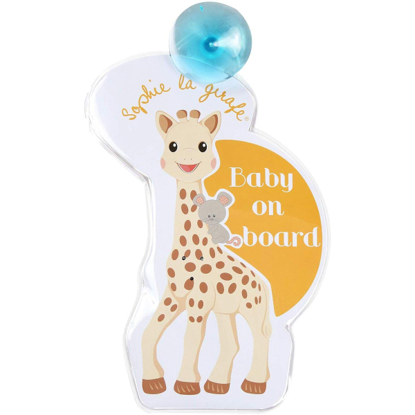 Σήμα Αυτοκινήτου Baby On Board με Βεντούζα Sophie The Giraffe Sweetie S470213 (Τυχαία Επιλογή Χρώματος)