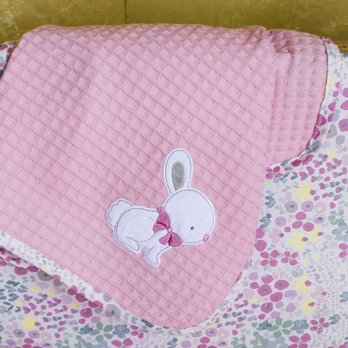 Κουβέρτα Πικέ Αγκαλιάς (80x110) Nima Baby Some Bunny