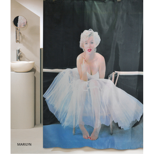 Κουρτίνα Μπάνιου (180x180) Με Κρίκους San Lorentzo Marilyn
