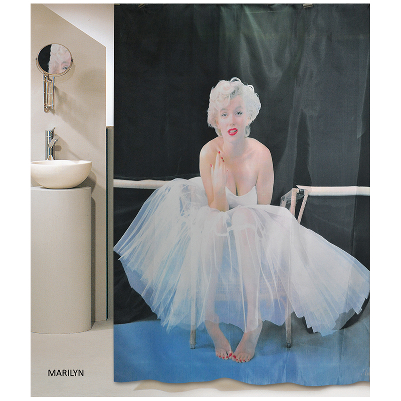 Κουρτίνα Μπάνιου (180x180) Με Κρίκους San Lorentzo Marilyn