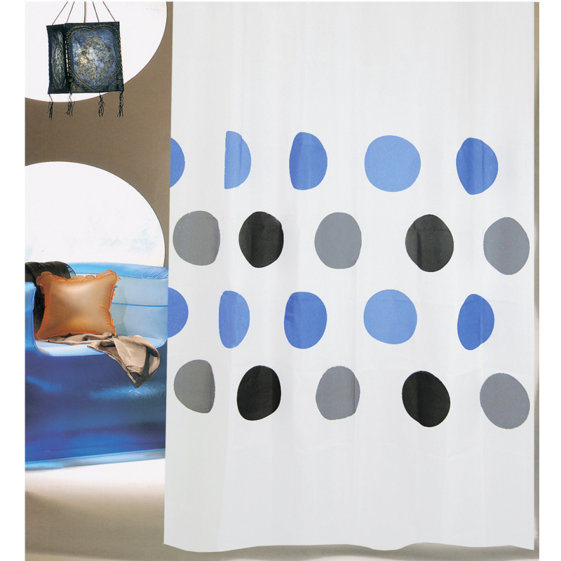 Κουρτίνα Μπάνιου (180x180) Με Κρίκους San Lorentzo Dots