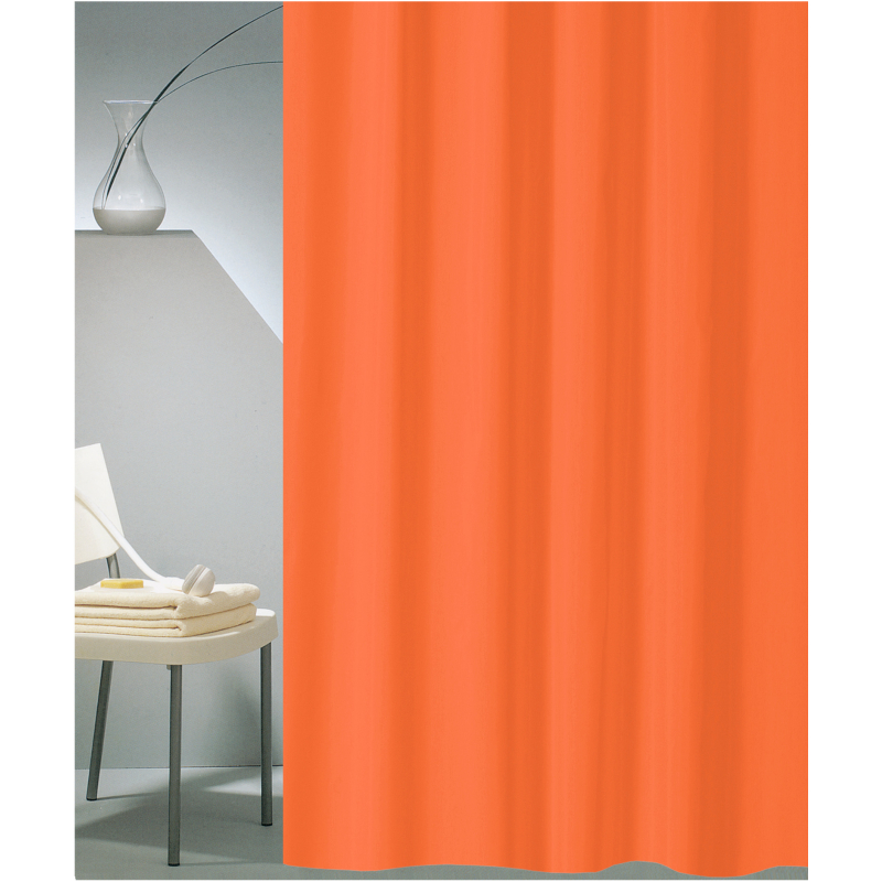 Κουρτίνα Μπάνιου (180x180) Με Κρίκους San Lorentzo Solid Orange