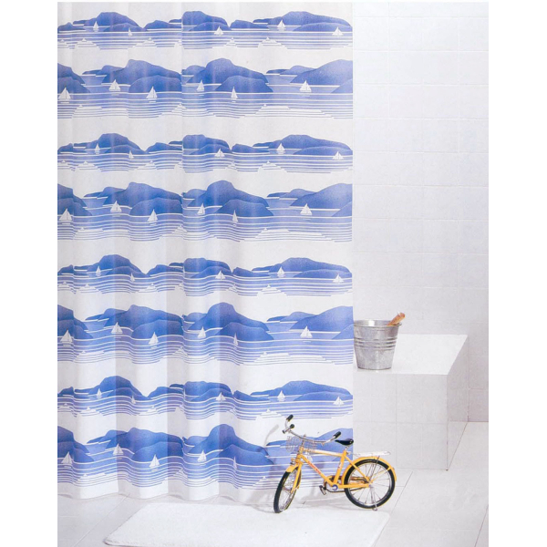 Κουρτίνα Μπάνιου Πλαστική (180x180) Με Κρίκους San Lorentzo Burgee
