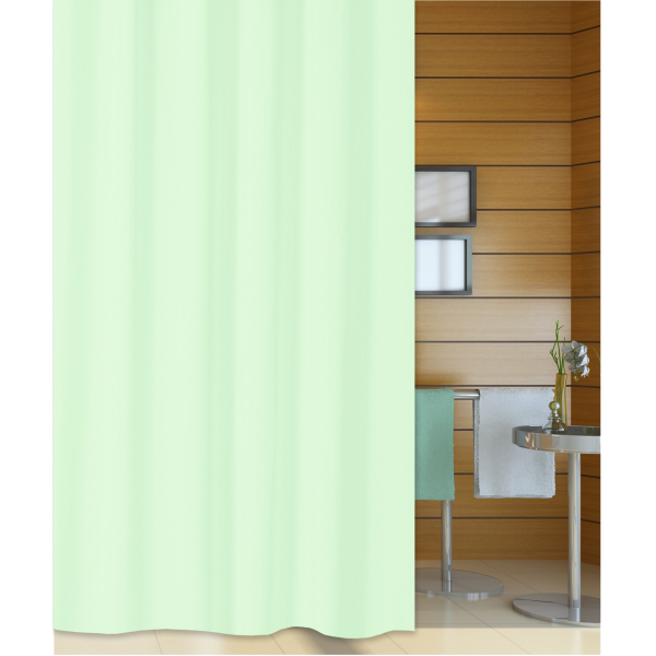 Κουρτίνα Μπάνιου Πλαστική (180x180) Με Κρίκους San Lorentzo Liner Βεραμάν