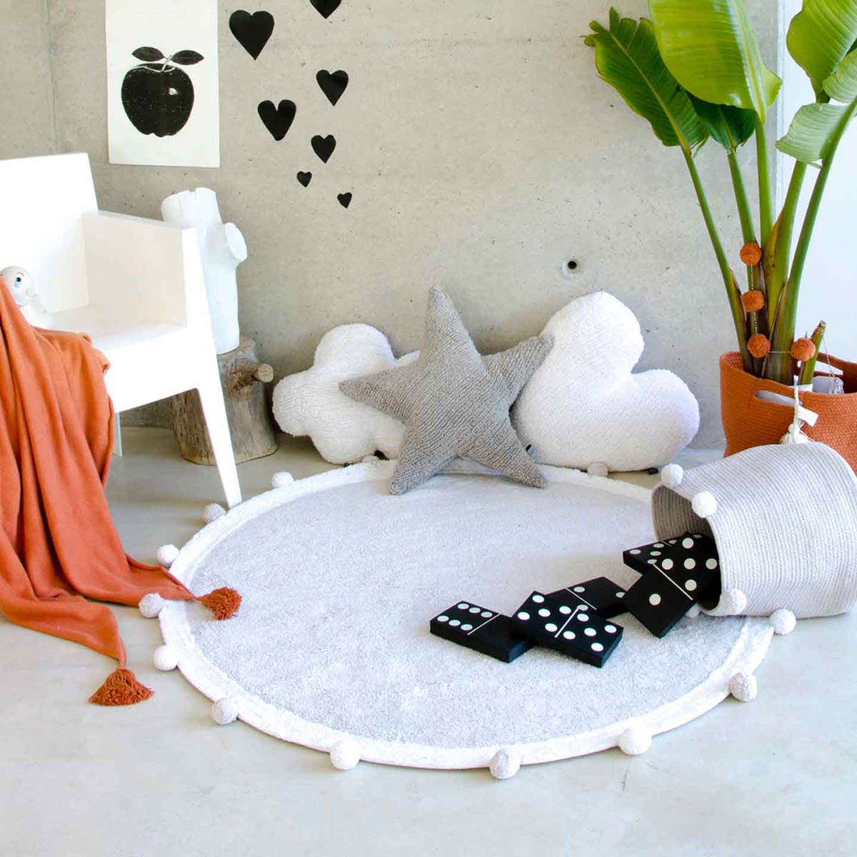 Στρογγυλό Χαλί All Season (Φ120) Lorena Canals Bubbly Grey Home Χαλιά Βρεφικά & Παιδικά Spitishop