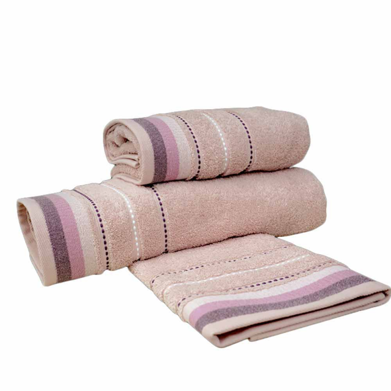 Πετσέτες Μπάνιου (Σετ 3τμχ) Sb Home Sesilia Dusty Pink
