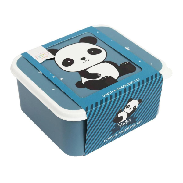 Μπωλ Με Καπάκι (Σετ 4τμχ) Α Little Lovely Company Panda SBSEPA19