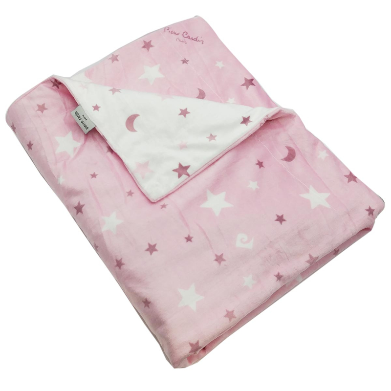 Κουβέρτα Fleece Κούνιας (110x140) Pierre Cardin Moon Pink