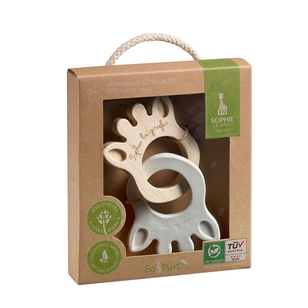 Μασητικό Sophie The Giraffe Silhouette Rings S220200 Home Βρεφικά Μασητικά για Μωρά - Οδοντοφυία Spitishop