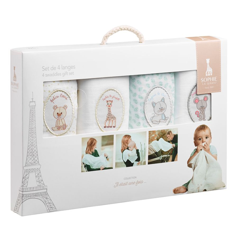Μουσελίνες/Πάνες Αγκαλιάς (Σετ 4τμχ) Sophie The Giraffe 850724