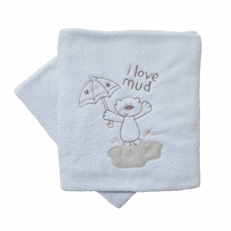 Κουβέρτα Fleece Αγκαλιάς (80x110) Κόσμος Του Μωρού Mud Γκρι