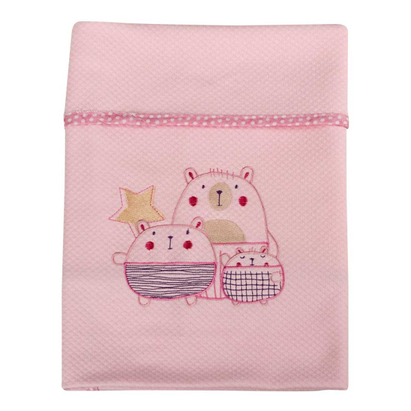 Κουβέρτα Πικέ Αγκαλιάς Κόσμος Του Μωρού The Bobos Ροζ