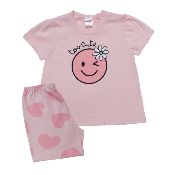 Πιτζάμα Παιδική Καλοκαιρινή Minervakia Pink Cutie 61782-161 Ροζ
