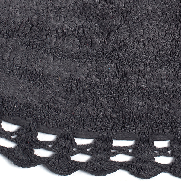 Πατάκι Μπάνιου (60x100) Silk Fashion Οβάλ Dark Grey