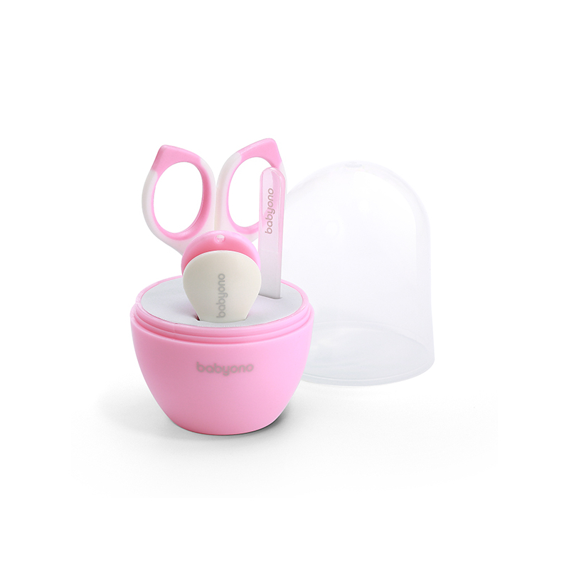 Σετ Περιποίησης Νυχιών Μωρού BabyOno Ροζ BN398/02