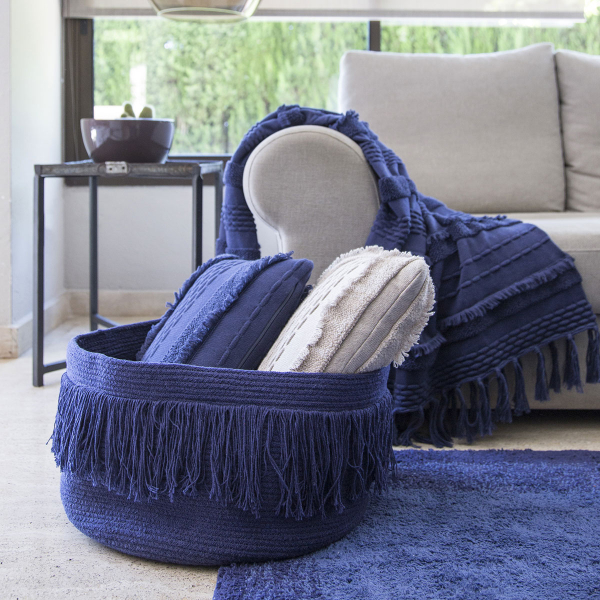 Καλάθι Αποθήκευσης (Φ45x30) Lorena Canals Fringes Alaska Blue