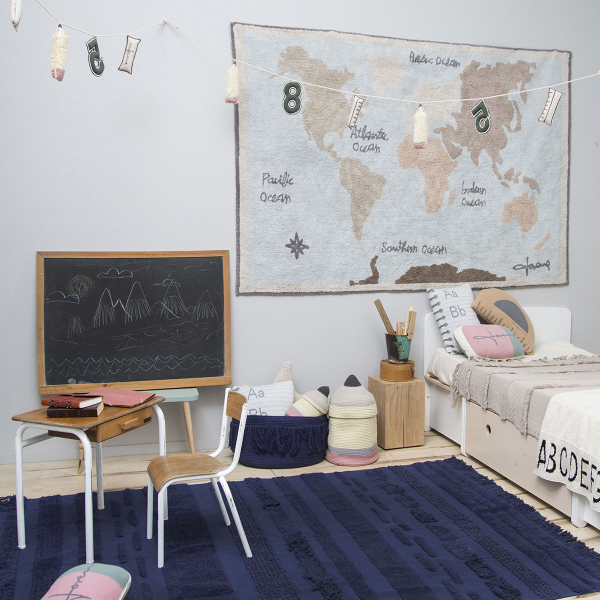 Καλάθι Αποθήκευσης (Φ45x30) Lorena Canals Fringes Alaska Blue