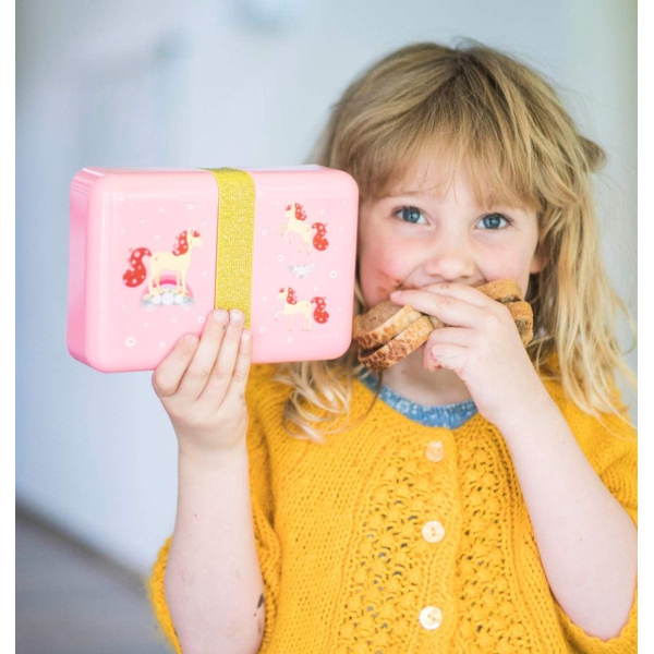 Φαγητοδοχείο 850ml (18x12x6) Α Little Lovely Company Horse SBLHPI11