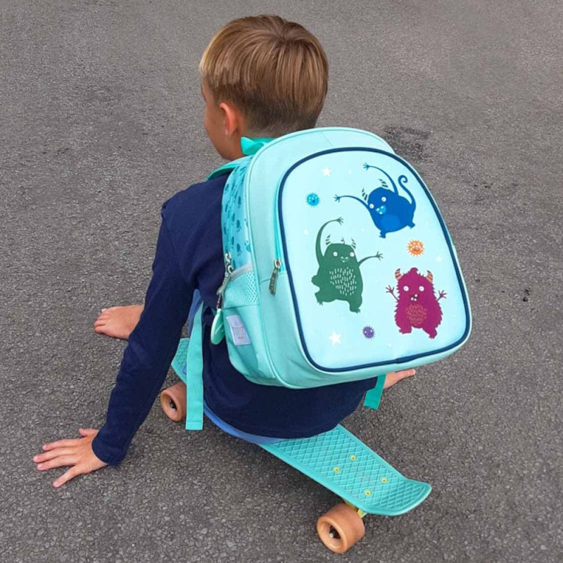 Σχολική Τσάντα Νηπιαγωγείου Με Ισοθερμική Θήκη Α Little Lovely Company Monsters BPMOBU36